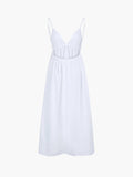 Women's Backless V-Neck Midi Dress