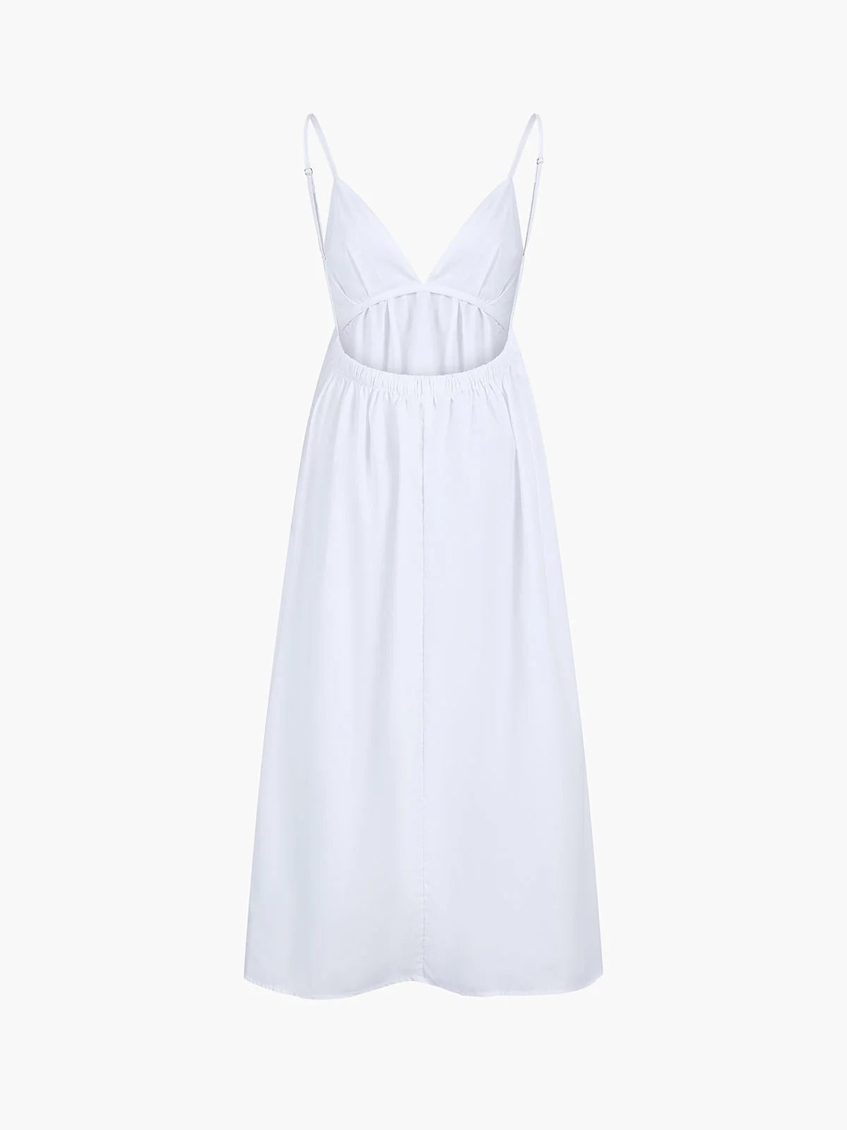 Women's Backless V-Neck Midi Dress