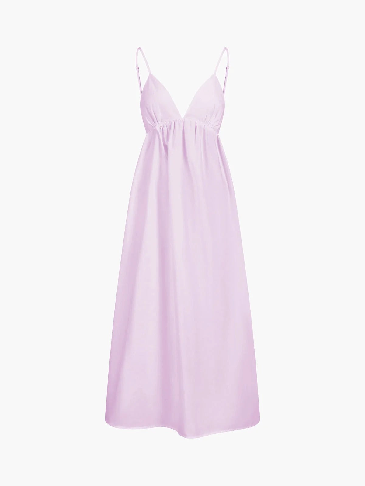 Women's Backless V-Neck Midi Dress