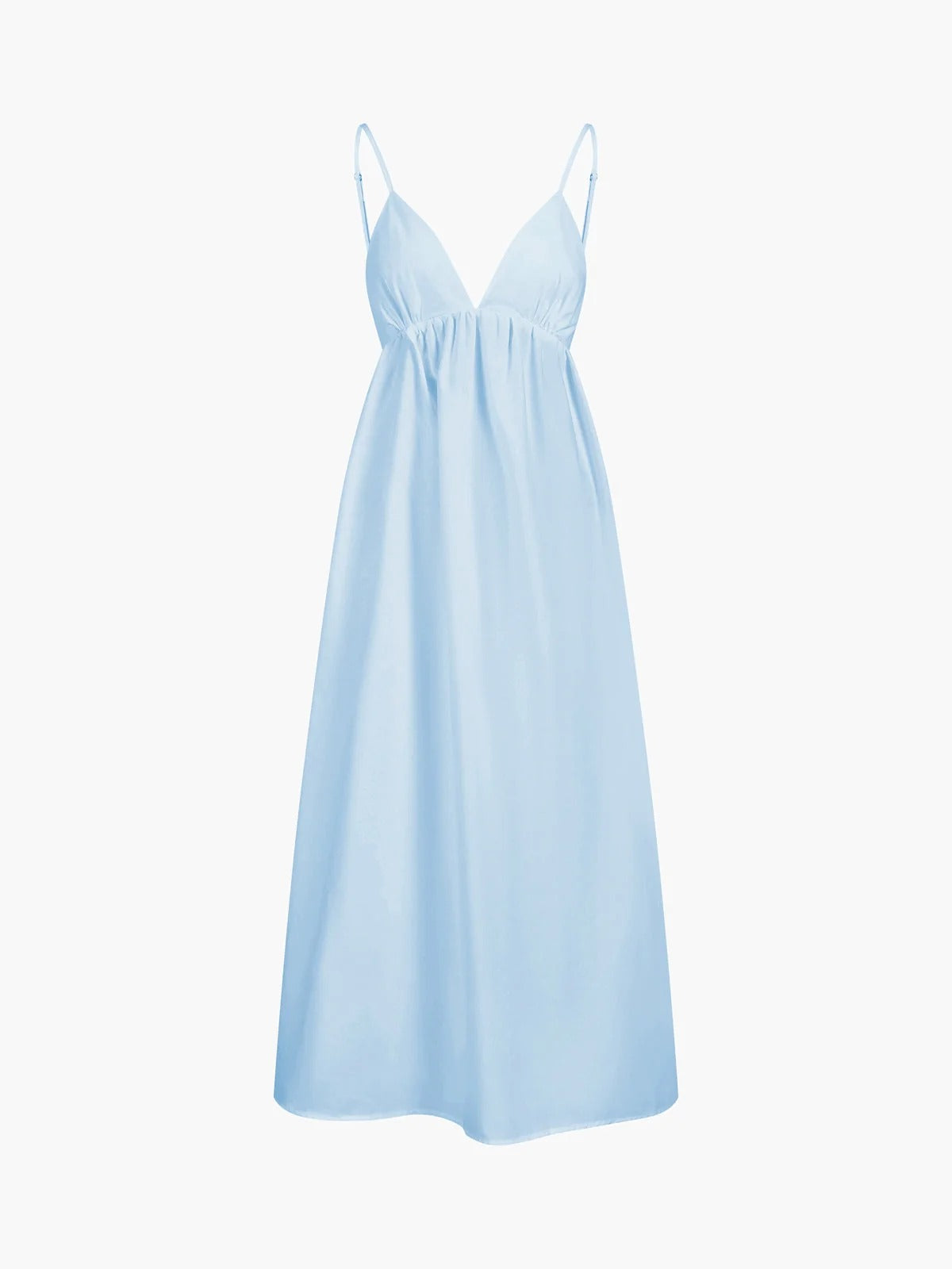 Women's Backless V-Neck Midi Dress
